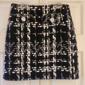 Haute Skirt Woven Mini Textures Yarn NEW York SM
